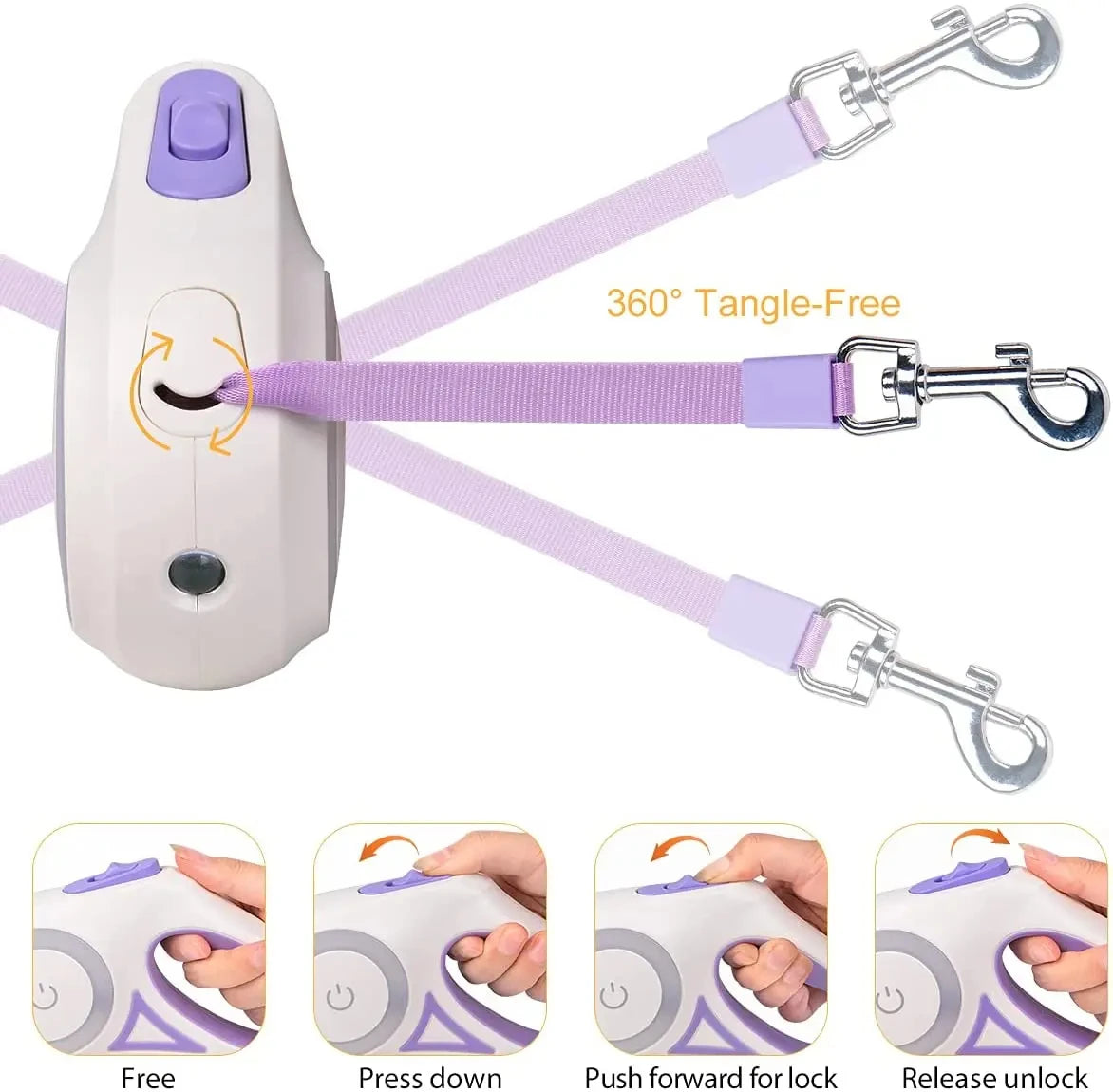 GlowSafe™ Retractable Dog Leash TM